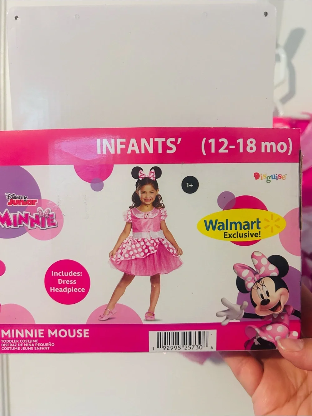 Disney Minnie Mouse Costume for Infant, Pink , Size 12-18 Months.